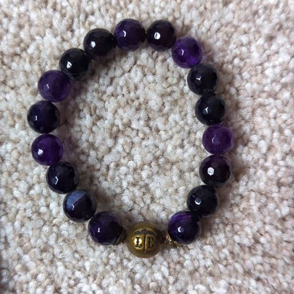 Purple Stone Bead bracelet